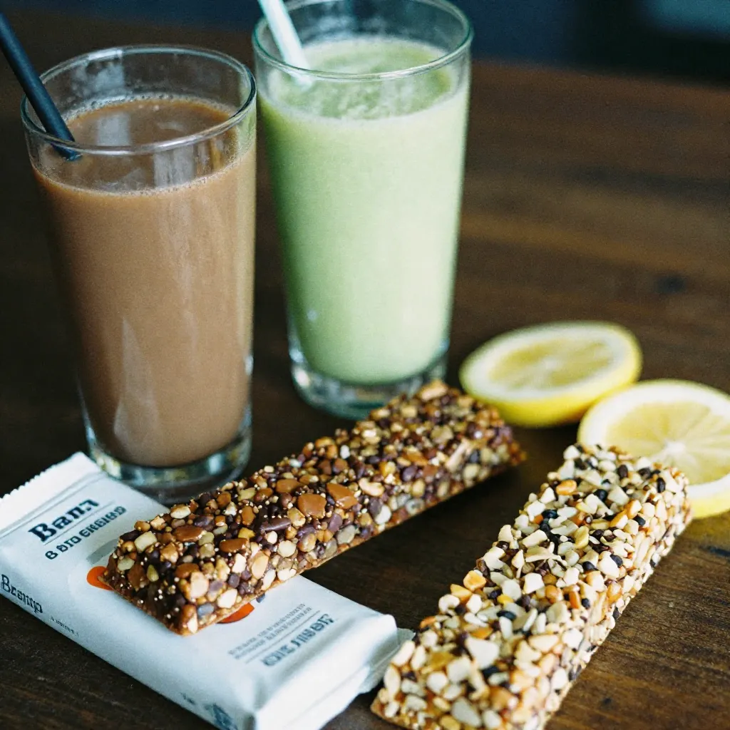 Chilled ingredients arranged for blending